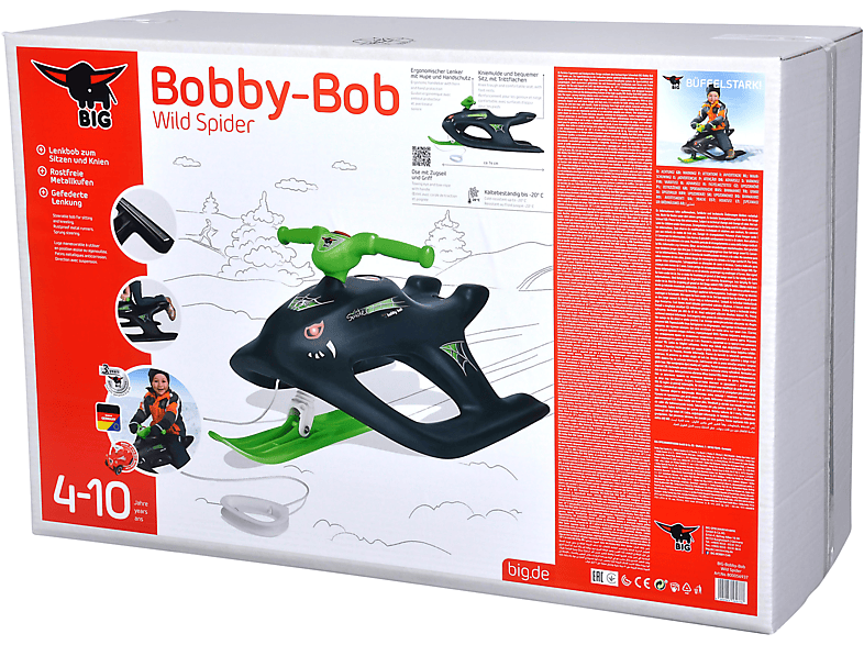 BIG Bobby-Bob Wild Spider Schlitten Schwarz/Grün von BIG