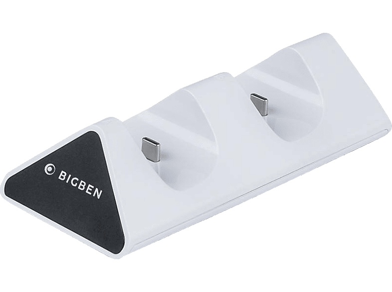 BIGBEN DUAL-CHARGER V2, PS5 Zubehör, Weiß von BIGBEN