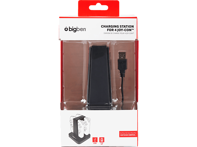 BIGBEN Quad Charging Station, Ladestation, Schwarz von BIGBEN