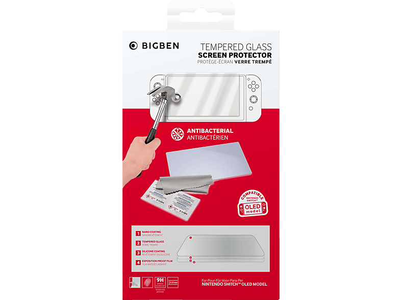 BIGBEN SCREEN PROTECTOR SWITCH OLED Bildschirmschutz, Transparent von BIGBEN