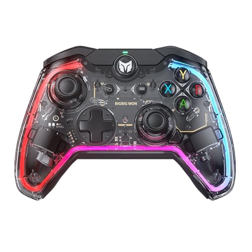BIGBIG WON PC Gaming Controller, Nintendo Switch Pro Controller für Tränen des Königreichs Spiel, 6-Achsen Gyro, ein Schlüssel Wake-up,Turbo, Dual Shock,RGB Licht für PC Windows10&11/Switch OLED/Lite von BIGBIG WON