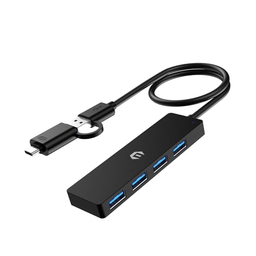 BIGBIG WON USB C Hub, 4-Port USB C Ethernet Adapter für MacBook Pro/Air, Ultra-Slim USB Erweiterung 5Gbps Data Hub für iMac Pro,Xbox,Ps4,Dell, HP, Surface Pro, Notebook PC, Mobile HDD von BIGBIG WON