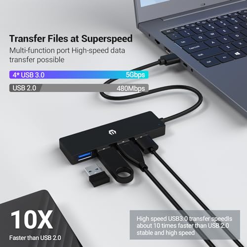 BIGBIG WON USB C Hub, USB 3.0 USB C Multiport für Desktop Computer, MacBook Pro/Air, iMac,Surface Pro, und weiteren Laptops, 4 in 1 USB C Hub LAN mit Schnelle Datenübertragung von BIGBIG WON