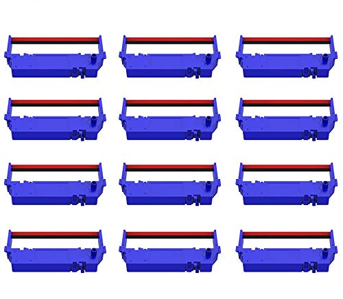 Bigger 12er-Pack kompatible SP700 Farbband B/R Ersatz für Star SP-700BR, RC-700BR, SP-712, SP-742 Farbband (schwarz und rot) von BIGGER