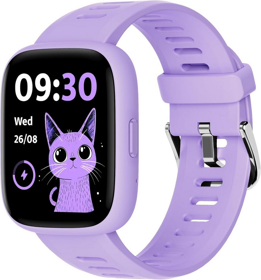 BIGGERFIVE Kinder's IP68 Wasserdicht Fitness Tracker Smartwatch (1,8 Zoll), Schlafmonitor, Wecker, 5 Puzzlespiele mit/ohne App von BIGGERFIVE