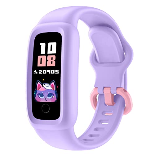 BIGGERFIVE Vigor 2 Fitness Tracker Uhr für Kinder, Fitnessuhr mit Schrittzähler, Pulsuhr, Aktivitätstracker, Kalorienzähler und Schlafmonitor, IP68 Wasserdicht Kinderuhr für Mädchen Junge ab 5-12 von BIGGERFIVE