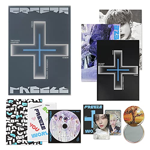 TXT The 2nd Album - THE CHAOS CHAPTER : FREEZE [ WORLD ver. ] CD + Photobook + Sticker Pack + Lyric Book + Behind Book + Photocard + OS Photocard + Poster + Postcard von BIGHIT Ent.