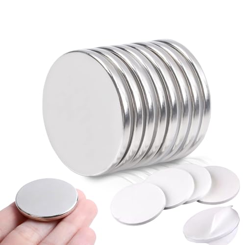 6 Stück Neodym Magnete 30 x 5mm,Seltene Erden Magnete Rund Extra Stark für Fotos,Magnettafel, Kühlschrank, Whiteboard, Pinnwand, Büro von BIGJIYU