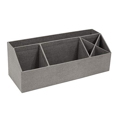 BIGSO ELISA Schreibtisch Organizer mit 4 Fächern – Ordnungssystem für Zettel, Büroklammern, Stifte usw. – Sortierkasten aus Faserplatte und Papier in Leinenoptik – grau BIGSO ELISA Schreibtisch Organizer mit 4 Fächern – Ordnungssystem für Zettel, Büroklammern, Stifte usw. – Sortierkasten aus Faserplatte und Papier in Leinenoptik – grau von BIGSO BOX OF SWEDEN