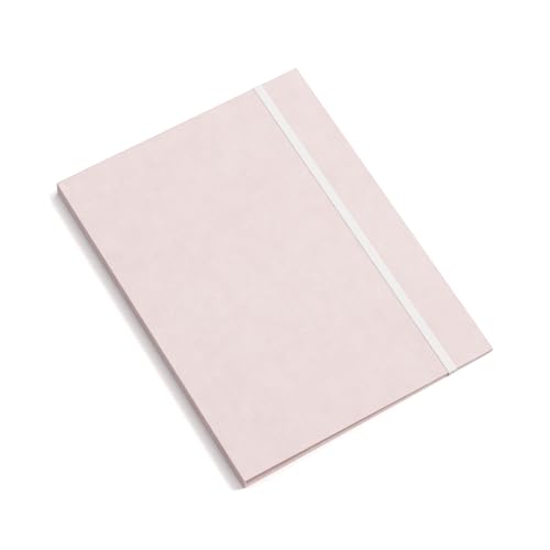 BIGSO PAULINA A4 Mappe mit Gummiband – Aktenmappe aus 100% recycelter Faserplatte und Papier in Leinenoptik – Sammelmappe für Dokumente, Akten, Unterlagen usw. – rosa von BIGSO BOX OF SWEDEN