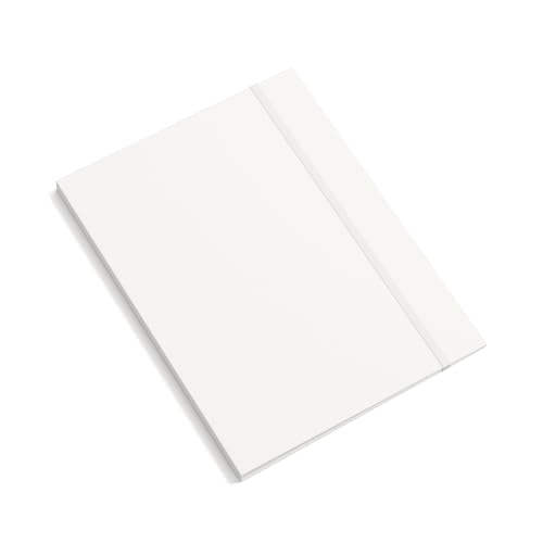 BIGSO PAULINA A4 Mappe mit Gummiband – Sammelmappe für Dokumente, Akten, Unterlagen usw. – Aktenmappe aus Faserplatte und Papier – weiß von BIGSO BOX OF SWEDEN