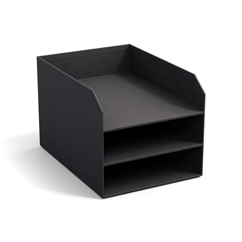 BIGSO Trey 3-stufige Briefablage – praktische Ablagefläche für Briefe, Dokumente in DIN A4-Format – Ordnungssystem aus Faserplatte mit Papier in Leinenoptik – schwarz BIGSO Trey 3-stufige Briefablage – praktische Ablagefläche für Briefe, Dokumente in DIN A4-Format – Ordnungssystem aus Faserplatte mit Papier in Leinenoptik – schwarz von BIGSO BOX OF SWEDEN