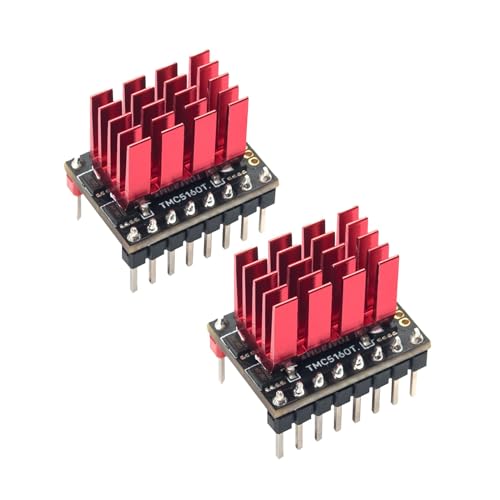 BIGTREETECH 2Pcs TMC5160T Pro V1.0 SPI Stepper Motor Drivers Mute Driver with heatsink Ultral Silent for Octopus Pro SKR V1.4 Turbo SKR 3 Mini E3 Ender 3 3D Printer Control Board von BIGTREETECH