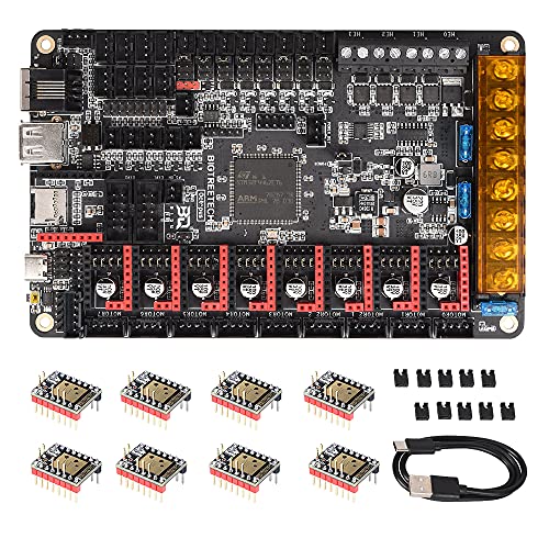 BIGTREETECH Octopus V1.1 Steuerplatine mit 8pcs TMC2208 UART, 32 Bit Kompatibler Touchscreen der TFT Serie, Unterstützt DIY Klipper Firmware Und Raspberry Pi für Voron 3D-Drucker von BIGTREETECH