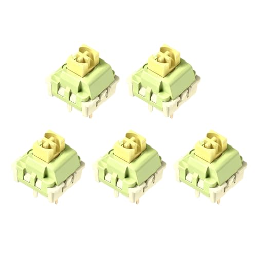 BIGULA Mechanische Tastatur-Schalter, geschmiert, geräuschlos, Zitronenschalter, mechanische Tastaturen, Lineare, Taktilien, 5-polige Paragraphen-Achsen BIGULA Mechanische Tastatur-Schalter, geschmiert, geräuschlos, Zitronenschalter, mechanische Tastaturen, Lineare, Taktilien, 5-polige Paragraphen-Achsen von BIGULA