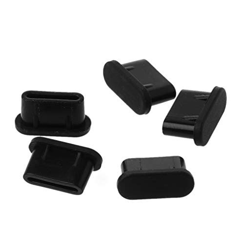 BIGULA Tragbarer Typ-C-Stecker-USB-Ladeanschluss-Schutz für Smartphone-Zubehör, 5 Stück BIGULA Tragbarer Typ-C-Stecker-USB-Ladeanschluss-Schutz für Smartphone-Zubehör, 5 Stück von BIGULA
