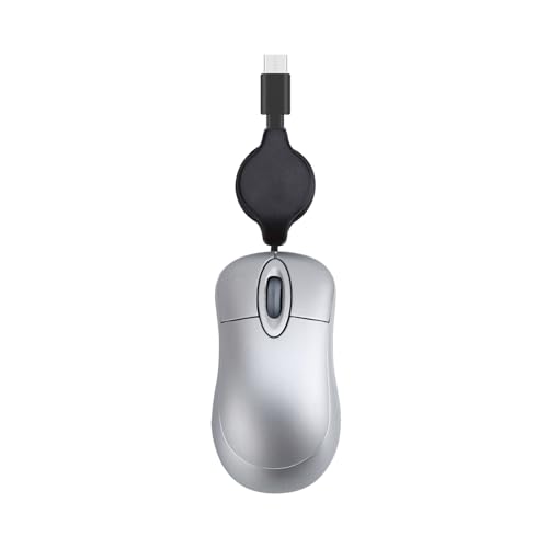 BIGULA USB-C-Kabel, einziehbar, klein, für Kinder, 1000 dpi, optisches Reise-PC, Desktop-Notebook von BIGULA