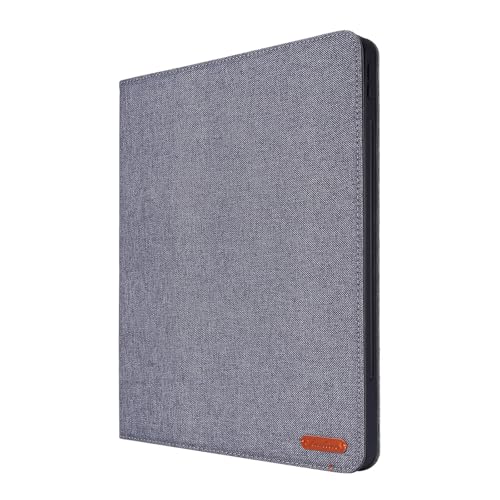 BIGULA Vollständiger Ständer aus Leder mit Stifthalter für Air 13 12,9 Zoll mit automatischer Wake-/Sleep-Funktion, Grau von BIGULA