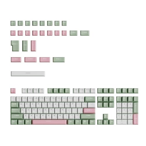 Doppelschuss-Tastenkappen in OEM-Höhe für mechanische Tastatur für Schreibkräfte und Gamer, 134 Stück von BIGULA