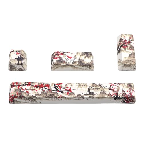 PBT-Tastenkappen, mechanische Tastatur-Tastenkappe, 5 Seiten, Farbstoff-Sublimation, OEM-Höhe für Raum, 6,25 U, ESC Enter SpaceBR-Tastenkappen, 4 Stück PBT-Tastenkappen, mechanische Tastatur-Tastenkappe, 5 Seiten, Farbstoff-Sublimation, OEM-Höhe für Raum, 6,25 U, ESC Enter SpaceBR-Tastenkappen, 4 Stück von BIGULA