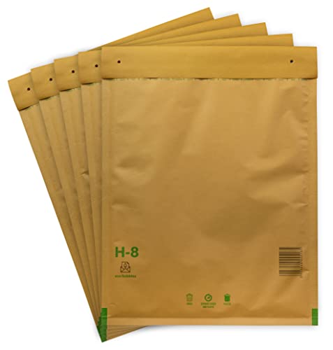 100 Luftpolsterversandtaschen Luftpolstertaschen Umschläge Polsterumschlag Versandtaschen Luftpolsterumschläge Gr. H/8 H8 braun (290mm x 370 mm) von BIGtec