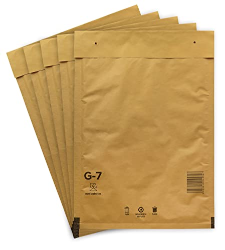 20 Versandtaschen Luftpolsterumschläge haftklebend Luftpolsterversandtaschen Luftpolstertaschen Gr. G/7 G7 braun (250mm x 350 mm) Umschläge gepolstert Polsterumschlag Taschen von BIGtec