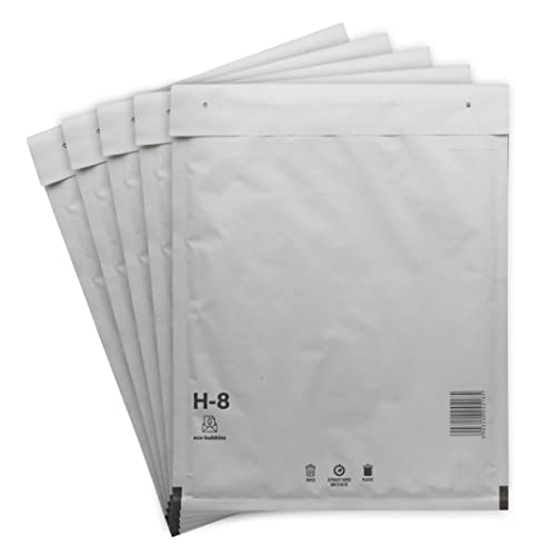 300 Luftpolsterversandtaschen Luftpolstertaschen Umschläge Polsterumschlag Versandtaschen Luftpolsterumschläge Gr. H/8 H8 weiß (290mm x 370 mm) von BIGtec