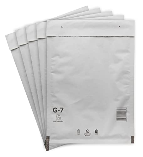 500 Versandtaschen Luftpolsterumschläge haftklebend Luftpolsterversandtaschen Luftpolstertaschen Gr. G/7 G7 weiß (250mm x 350 mm) Umschläge gepolstert Polsterumschlag Taschen von BIGtec