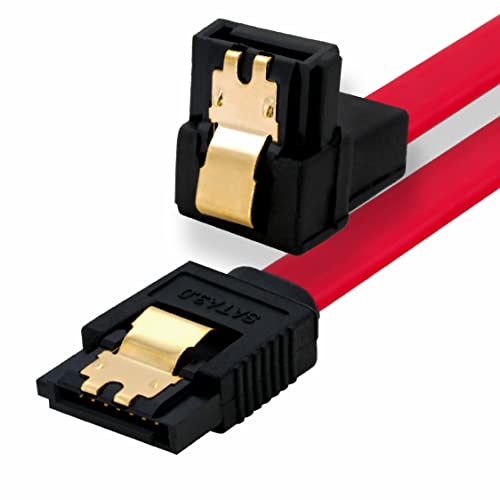 BIGtec 0,2m SATA Kabel S-ATA III Datenkabel Anschlusskabel rot Winkel HDD SSD 6GBit/s Stecker L-Type/L-Type 90° 20cm vergoldet gerade/gewinkelt serial ATA Verriegelung SATA-3 von BIGtec