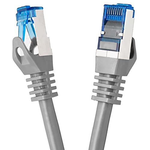 BIGtec 0,5m CAT.7 Patchkabel Netzwerkkabel Gigabit Patch DSL LAN Ethernet Kabel grau Kupferkabel doppelt geschirmt (RJ45 Stecker Cat-7 S/FTP PIMF) von BIGtec