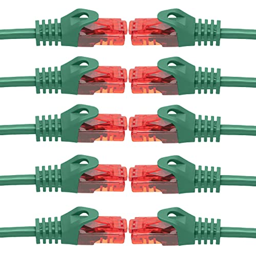 BIGtec - 10 Stück - 0,75m Gigabit Netzwerkkabel Patchkabel Ethernet LAN DSL Patch Kabel grün (2x RJ-45 Anschluß, CAT.5e, kompatibel zu CAT.6 CAT.6a CAT.7) 0,75 Meter von BIGtec