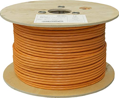 BIGtec 100m CAT.7 Verlegekabel Netzwerkkabel Duplex LAN Kabel Installationskabel Verkabelung Datenkabel CAT7 CAT 7 Gigabit BauPVO Eca orange 2x4x2xAWG23 von BIGtec