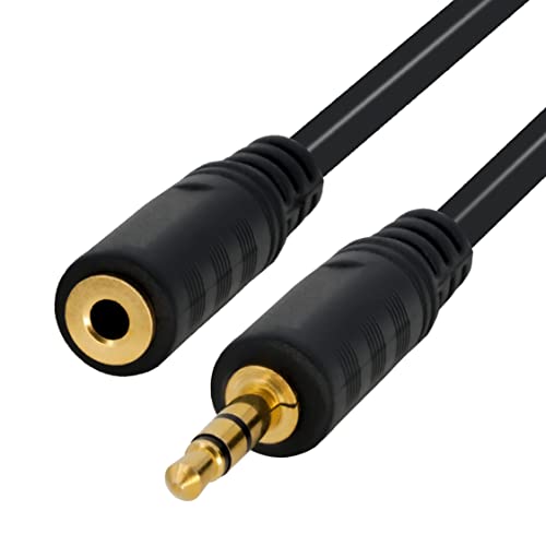 BIGtec 10m stereo Klinken Verlängerung AUX Klinke Kabel 3,5mm Kabel ST/BU Audio Verlängerungskabel Verlängerung Stecker auf Buchse 10 Meter 10,00m von BIGtec