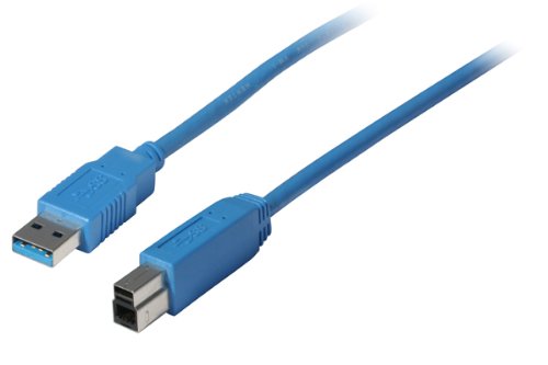 BIGtec 2m USB 3.0 Kabel Anschlußkabel Verbindungskabel High Speed Kabel A/B A Stecker - B Stecker A(M) - B(M) ST/ST Kabelfarbe blau , Kabel ist abwärts kompatibel , Datenübertragung bis zu 5 GBit/s , USB 3.0 , 3.0 USB Kabel Anschl. 2,00m 2 m Druckerkabel Drucker Kabel von BIGtec