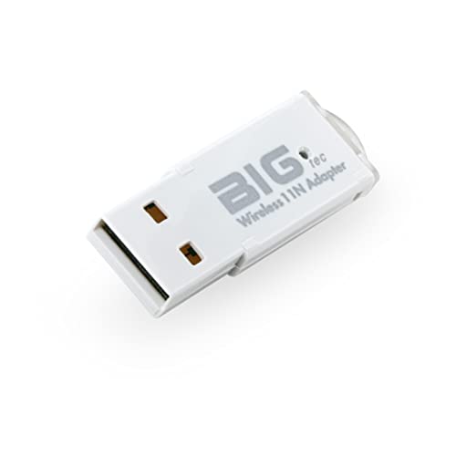 BIGtec 300Mbit Mini Micro USB 2.0 WLAN Stick Adapter Dongel WPA WPA2 WEP 11n Wireless LAN Realtek Chipsatz, mit LED von BIGtec