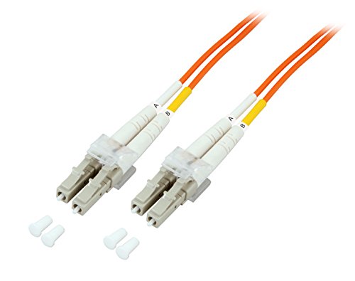 BIGtec 35m LWL Kabel Patchkabel OM2 Glasfaser-Kabel 10Gbit Multimode 50/125µm Ø 2mm Jumper LC - LC Stecker Duplex orange Fiber Optic Cable von BIGtec