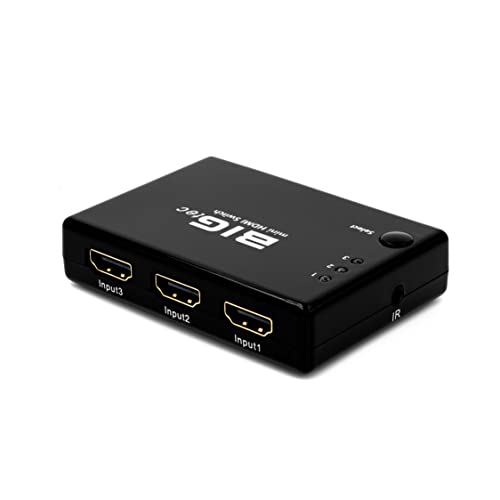 BIGtec 3fach High Speed HDMI Audio / Video Switch Verteiler Full HD mit Verstärker , IR Fernbedienung HDMI 3 x in / 1 x out Ultra - High Performance kompatibel HD-DVD , Sky-HD , STV , PS3 , Xbox360 , TV , DVD , Playstation, Receiver, DVD Player, TV Receiver und viele mehr HDCP letsBFI BIGtec 3fach High Speed HDMI Audio / Video Switch Verteiler Full HD mit Verstärker , IR Fernbedienung HDMI 3 x in / 1 x out Ultra - High Performance kompatibel HD-DVD , Sky-HD , STV , PS3 , Xbox360 , TV , DVD , Playstation, Receiver, DVD Player, TV Receiver und viele mehr HDCP letsBFI von BIGtec