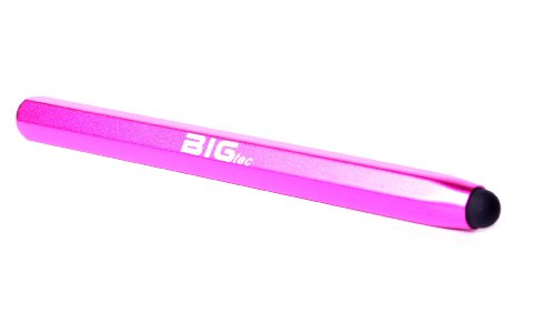 BIGtec Eingabestift Stift Alu Pen pink Touch Pen Zeichenstift für Apple iPhone iPad iPod HTC Acer Samsung Galaxy Nokia Grafiktablett Tablet PC kompatibel mit allen gängigen Tablett PC , Smatphone und PDA , Farbe pink , nur 21g , klassische Bleistiftform von BIGtec