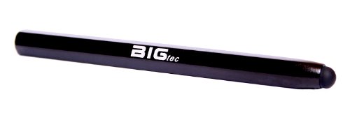 BIGtec Eingabestift Stift Alu Pen schwarz Touch Pen Zeichenstift für Apple iPhone iPad iPod HTC Acer Samsung Galaxy Nokia Grafiktablett Tablet PC kompatibel mit allen gängigen Tablett PC , Smatphone und PDA , Farbe schwarz , nur 21g , klassische Bleistiftform von BIGtec