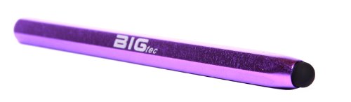 BIGtec Eingabestift Stift Alu Pen violett Touch Pen Zeichenstift für Apple iPhone iPad iPod HTC Acer Samsung Galaxy Nokia Grafiktablett Tablet PC kompatibel mit allen gängigen Tablett PC , Smatphone und PDA , Farbe violett , nur 21g , klassische Bleistiftform von BIGtec