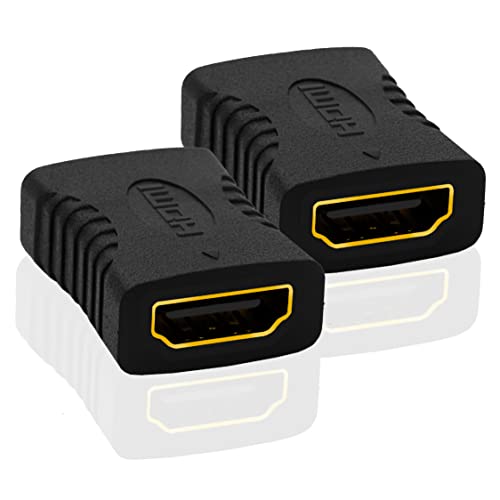 BIGtec HDMI Kupplung Adapter Verbinder 2 Stück HDMI-Buchse zu HDMI-Buchse Verlängerung 4K Ultra HD UHD 3D Full HD 1080p HDR ARC 4K@60HZ Highspeed mit Ethernet von BIGtec