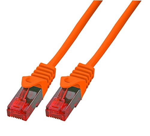 BIGtec LAN Kabel 0,5m Netzwerkkabel Ethernet Internet Patchkabel CAT.6 orange Gigabit für Netzwerke Modem Router Switch 2 x RJ45 kompatibel zu CAT.5 CAT.6a CAT.7 Stecker von BIGtec