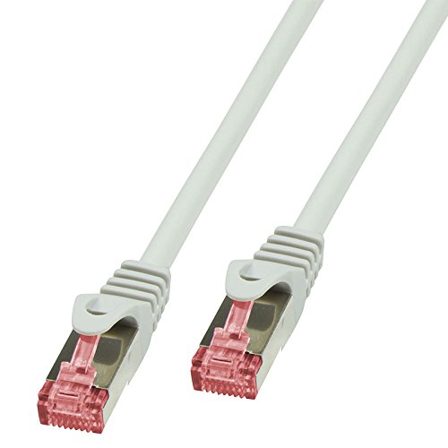 BIGtec LAN Kabel 1,5m Netzwerkkabel Ethernet Internet Patchkabel CAT.6 grau Gigabit SFTP doppelt geschirmt für Netzwerke Modem Router Switch 2 x RJ45 kompatibel zu CAT.5 CAT.6a CAT.7 Stecker von BIGtec