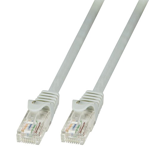 BIGtec LAN Kabel 1,5m Netzwerkkabel Ethernet Internet Patchkabel CAT.6 grau Gigabit für Netzwerke Modem Router Switch 2 x RJ45 kompatibel zu CAT.5 CAT.6a CAT.7 Stecker von BIGtec