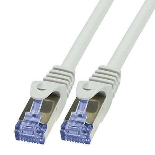 BIGtec LAN Kabel 15m Netzwerkkabel Ethernet Internet Patchkabel CAT.6a grau Gigabit SFTP doppelt geschirmt für Netzwerke Modem Router Switch 2 x RJ45 kompatibel zu CAT.5 CAT.6 CAT.7 Stecker von BIGtec