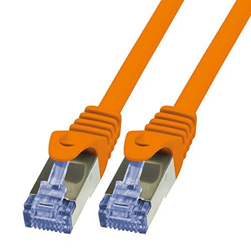 BIGtec LAN Kabel 20m Netzwerkkabel Ethernet Internet Patchkabel CAT.6a orange Gigabit SFTP doppelt geschirmt für Netzwerke Modem Router Switch 2 x RJ45 kompatibel zu CAT.5 CAT.6 CAT.7 Stecker von BIGtec