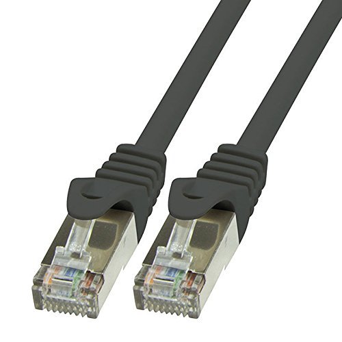 BIGtec LAN Kabel 25m Netzwerkkabel Ethernet Internet Patchkabel CAT.5 schwarz Gigabit SFTP doppelt geschirmt für Netzwerke Modem Router Switch 2 x RJ45 kompatibel zu CAT.6 CAT.6a CAT.7 Stecker von BIGtec