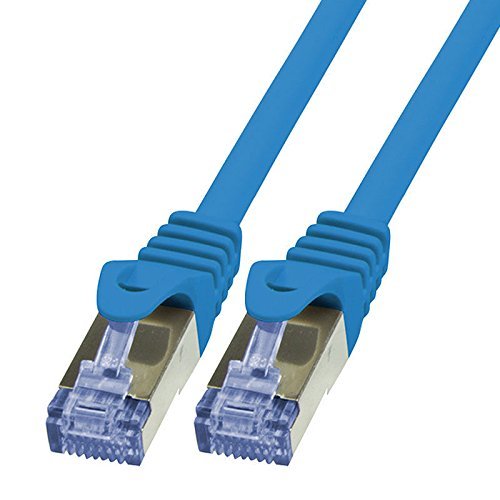 BIGtec LAN Kabel 5m Netzwerkkabel Ethernet Internet Patchkabel CAT.6a blau Gigabit SFTP doppelt geschirmt für Netzwerke Modem Router Switch 2 x RJ45 kompatibel zu CAT.5 CAT.6 CAT.7 Stecker von BIGtec