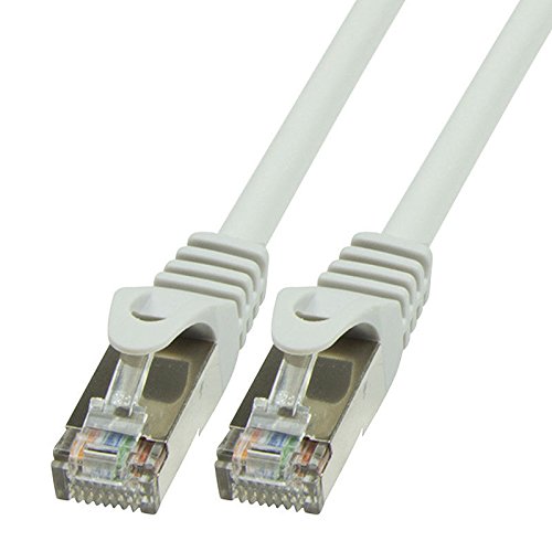 BIGtec LAN Kabel 7,5m Netzwerkkabel Ethernet Internet Patchkabel CAT.5 grau Gigabit Geschwindigkeit für Netzwerke Modem Router Patchpanel Switch 2 x RJ45 kompatibel zu CAT.6 CAT.6a CAT.7 Stecker von BIGtec