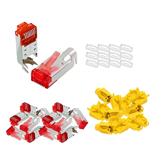 BIGtec RJ45 Stecker Netzwerkstecker 25 Stück Hirose TM21 gelb Hochgeschwindigkeits Verbindung für Gigabit Ethernet 1000BASE-T und Fast Ethernet 100BASE-TX AWG 24-27 von BIGtec